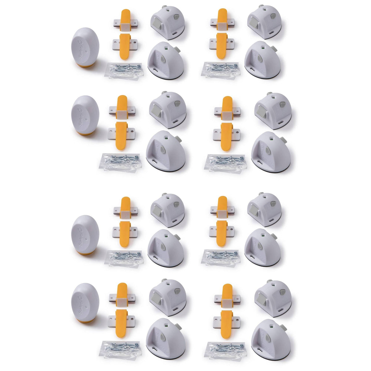 16 Locks and 4 Keys White Magnetic Lock System K561