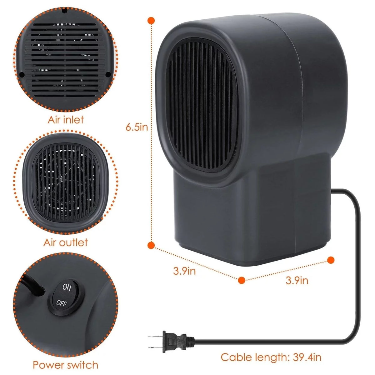 Portable Electric Space Heater J729998