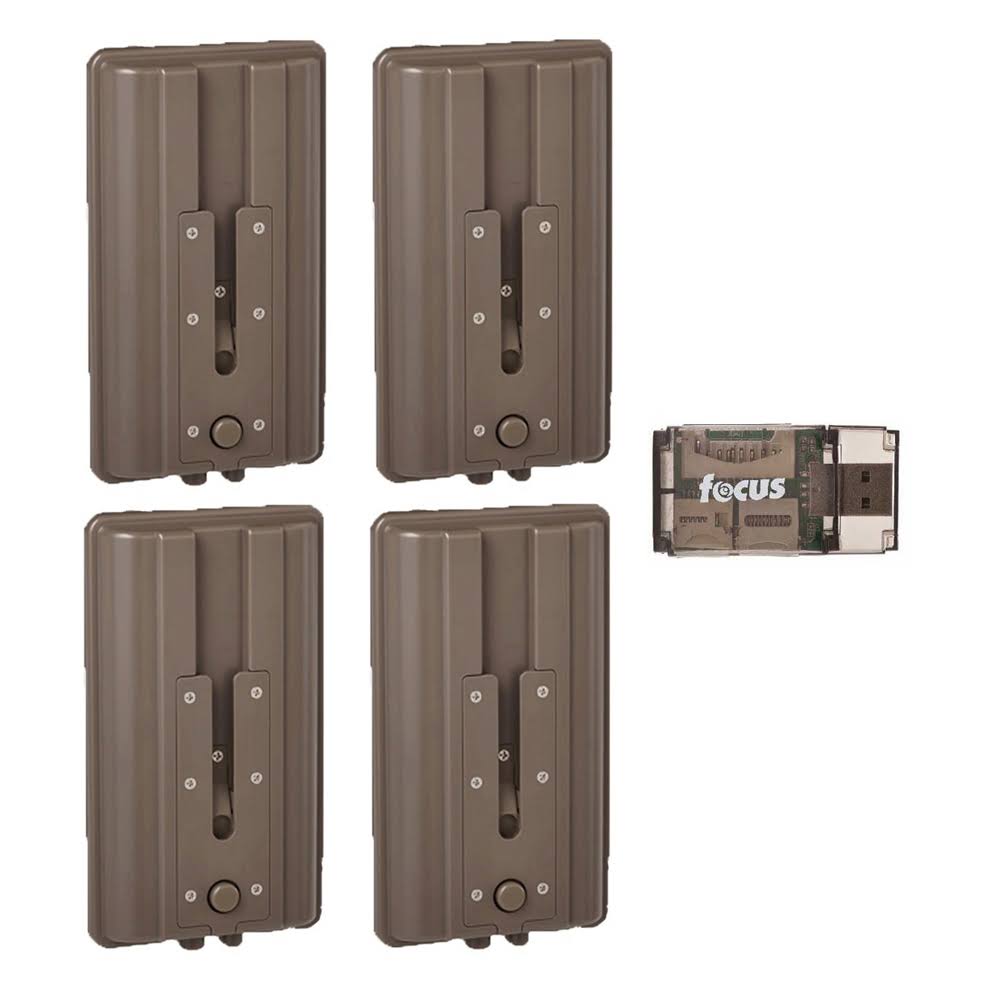Battery Booster for Trail Cameras 4-Pack with USB Reader H351158