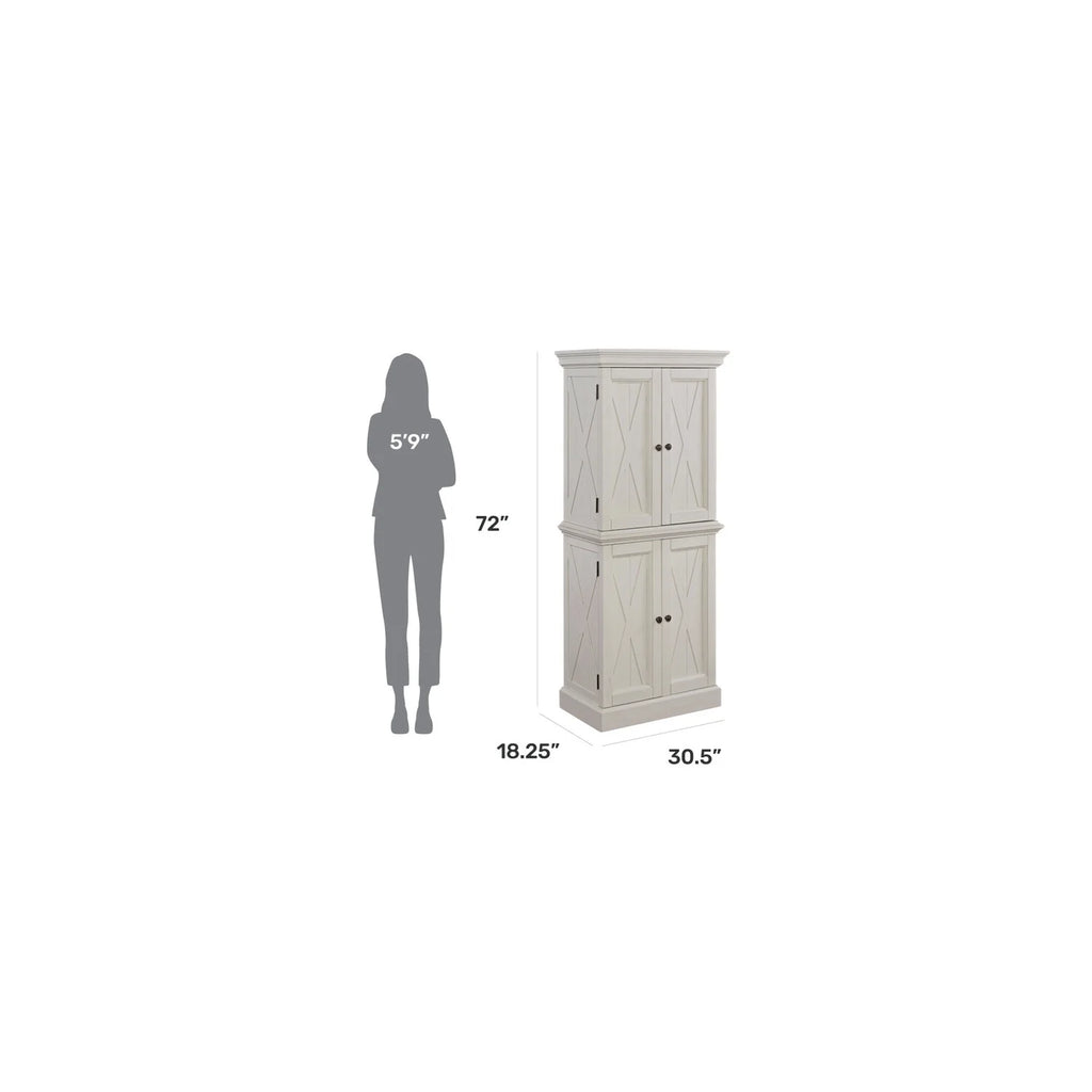 Off White Wood Pantry T664