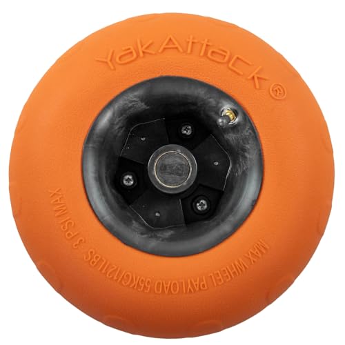 Orange/Black Kayak Cart with Air-Filled Balloon Sand Tire X7870
