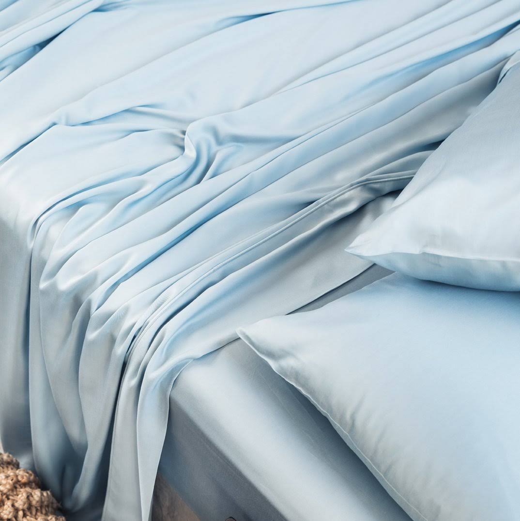 Grey Cal King Sateen Sheet Set Y5757