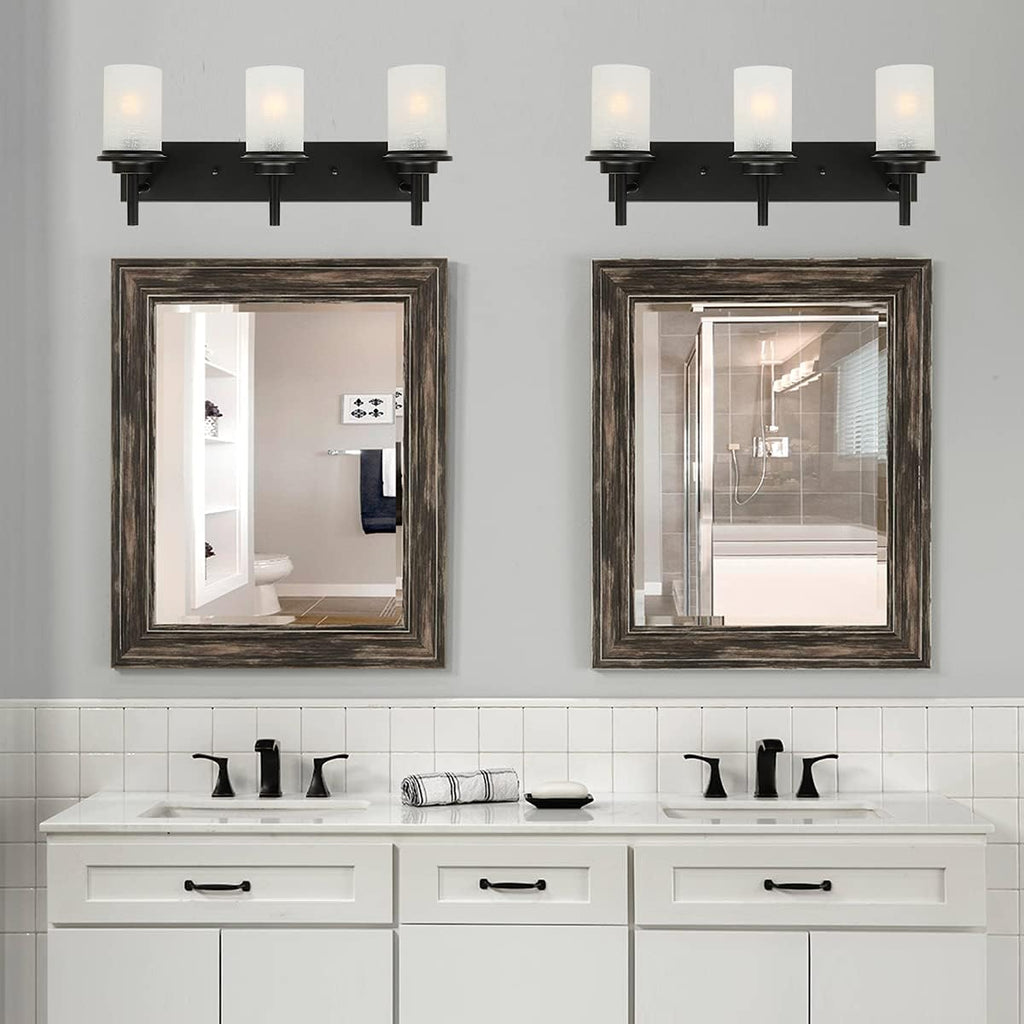 3 Light Black Bathroom Vanity Wall Mount Light B259