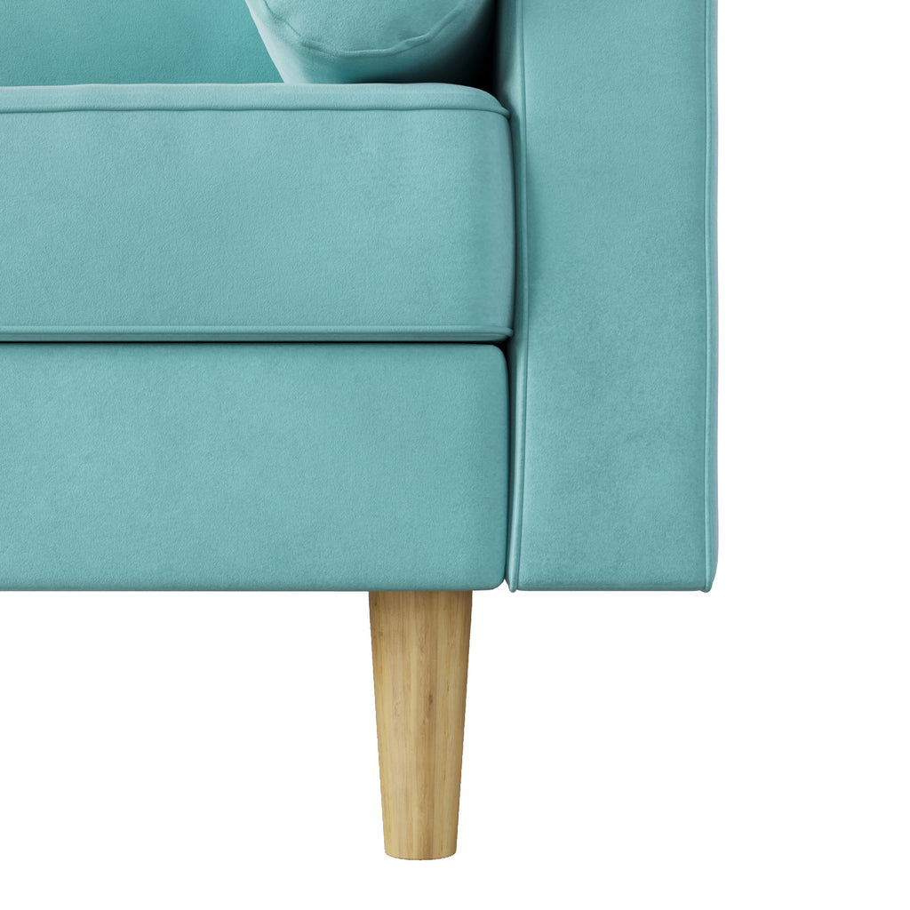 Modern Green Velvet Double Seat Sofa Y9281