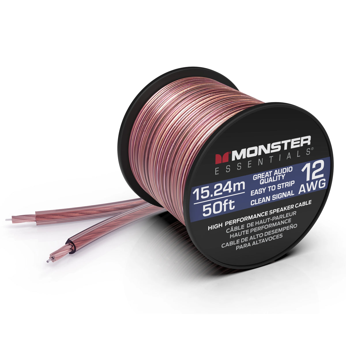 12 Gauge Copper Clad Aluminum Speaker Wire 50 FT Spool J367687