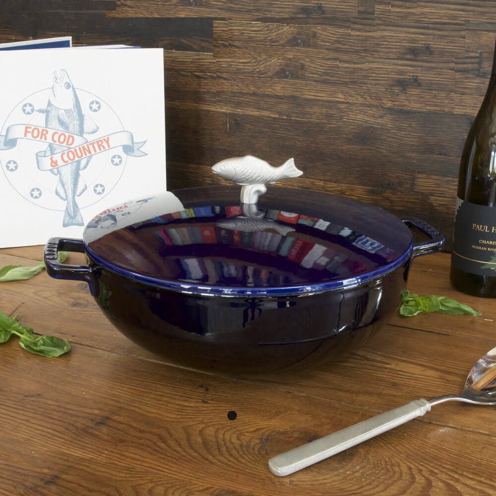 4.7L Dark Blue Bouillabaisse Pot S456