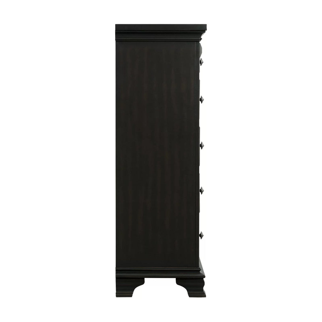 6 Drawer Chest in Antique Black A8961