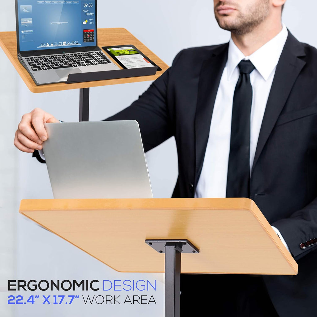 Portable Floor Lectern Podium Stand, Adjustable, Pack of 2 A857089