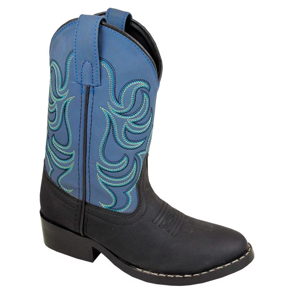 Black/Blue Kids Western Boots B1159