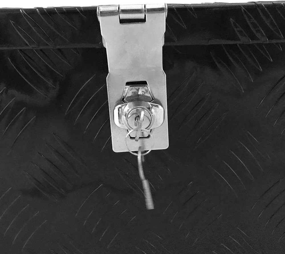 Black Aluminum Truck Bed Storage Toolbox Y24287