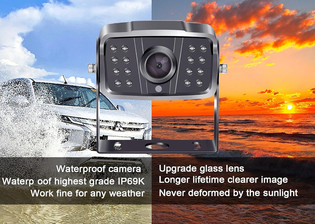 7 Inch DVR Monitor Wireless HD 1080P Backup Camera System D616388