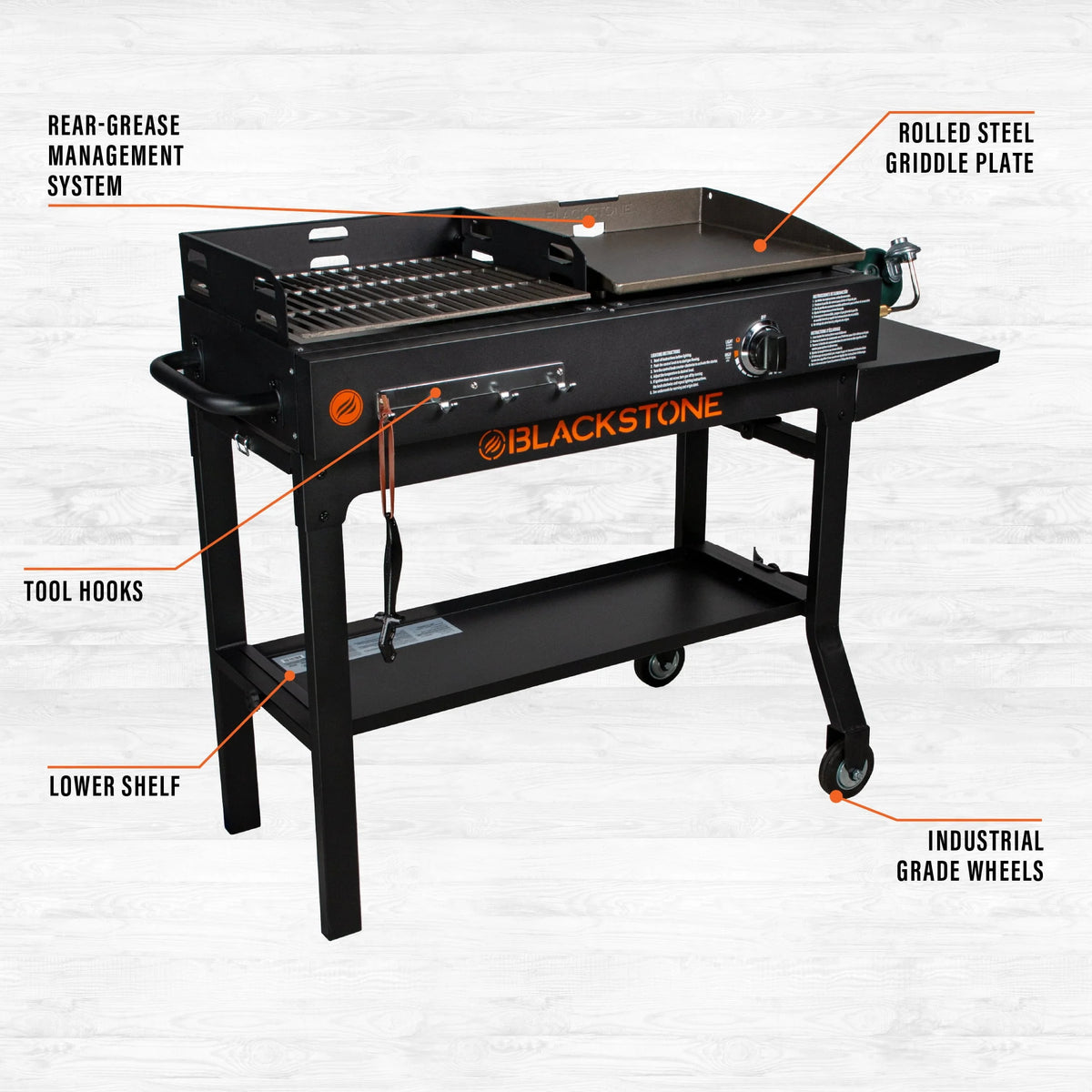 17 Griddle and Charcoal Grill Combo T8297