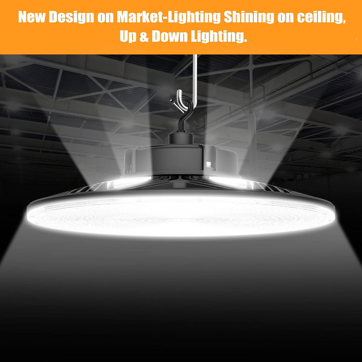 100W UFO LED High Bay Light, Dimmable, 15000lm, UL Listed, AC100-277V, IP65 5000K B514