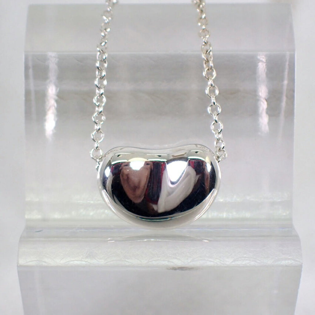 925 bean pendant necklace Z606
