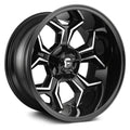 Gloss Black Milled 20x12 Wheel E7419