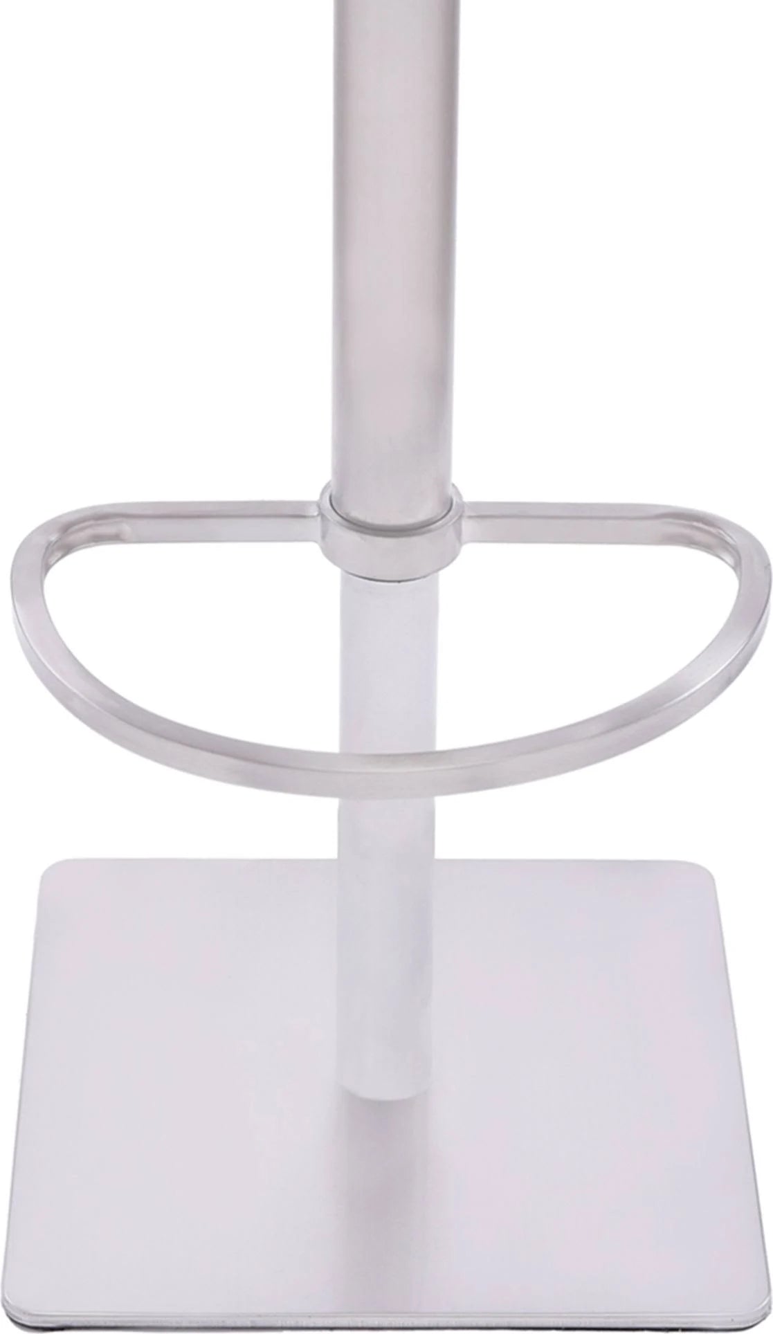 Brushed Stainless Steel Barstool with Grey Faux Leather and Walnut Back S277
