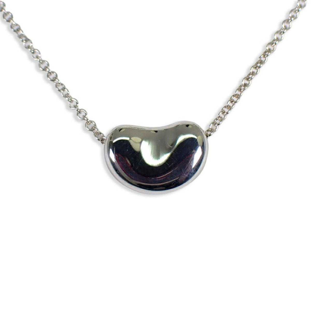 925 bean pendant necklace Z606