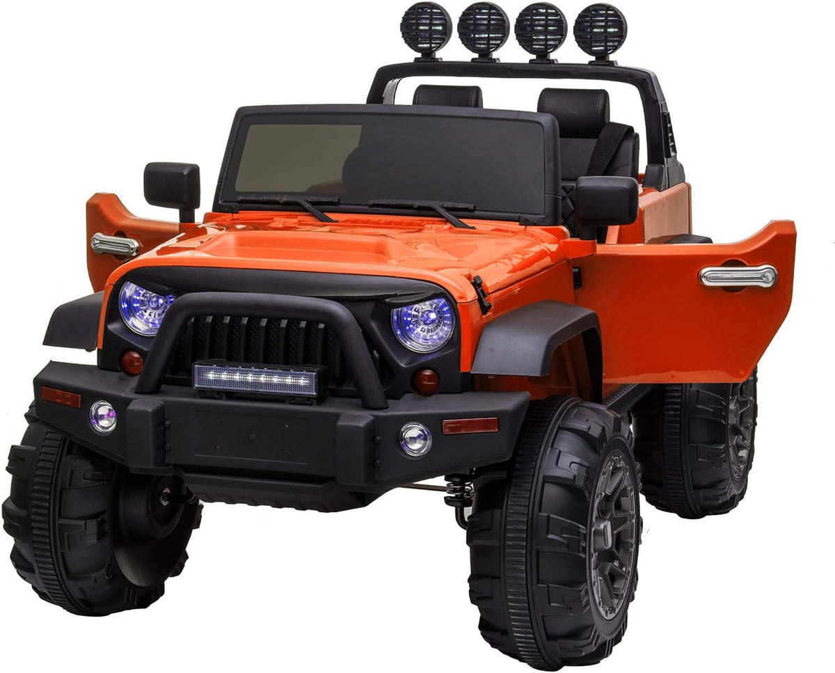 12V Kids Ride On Cars Truck with Remote Control Orange S34338
