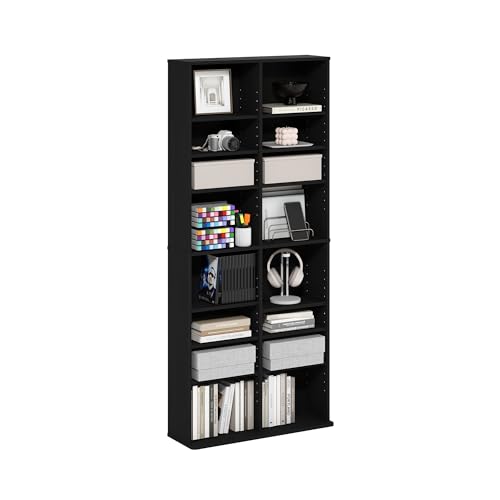 Space Saving Multimedia Storage Tower, White S34010