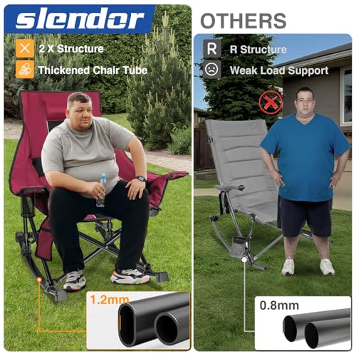 Oversized Heated Rocking Camping Chair with Power Bank D3442