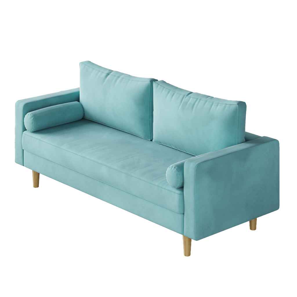 Modern Green Velvet Double Seat Sofa Y9281