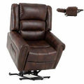 Beige Power Lift Recliner Chair with Adjustable Headrest R36711