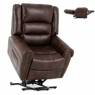 Beige Power Lift Recliner Chair with Adjustable Headrest R36711