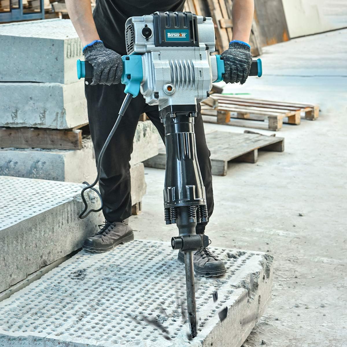 1700W 30-Pound SDS-Hex Jack Hammer with Carrying Case Flat Chisel Bull Point Chisel M509