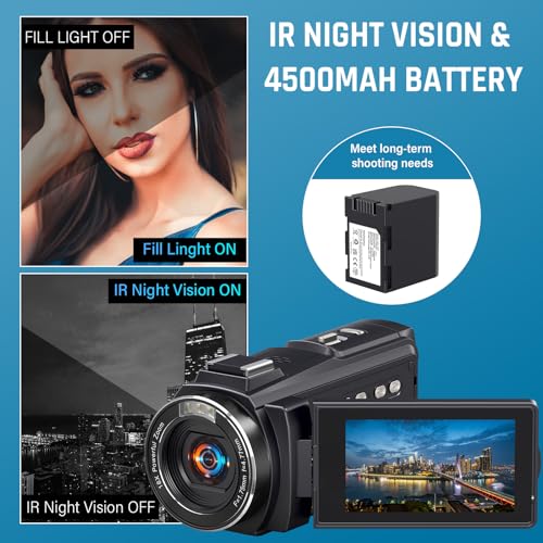 8K 64MP Video Camera Camcorder with 18X Digital Zoom T203060