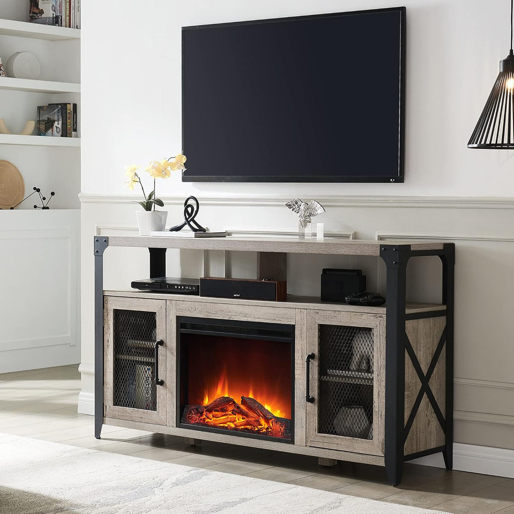 Tall Wood TV Stand for 65 inch TV E8045