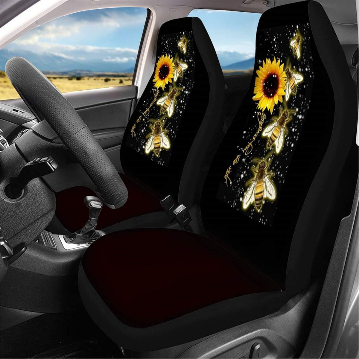 Leopard Print Car Seat Covers, Pack of 2 E7560