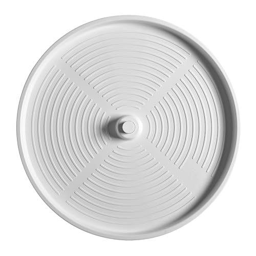 White Plastic 24" Dual Tier Lazy Susan Organizer X24416