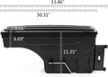 Truck Bed Storage Toolbox, Lockable Swing Case, Black, 2Pcs J875