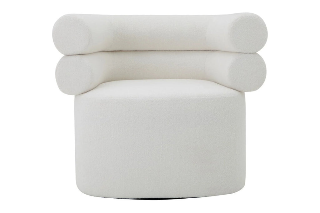 Black Boucle Swivel Chair H658274