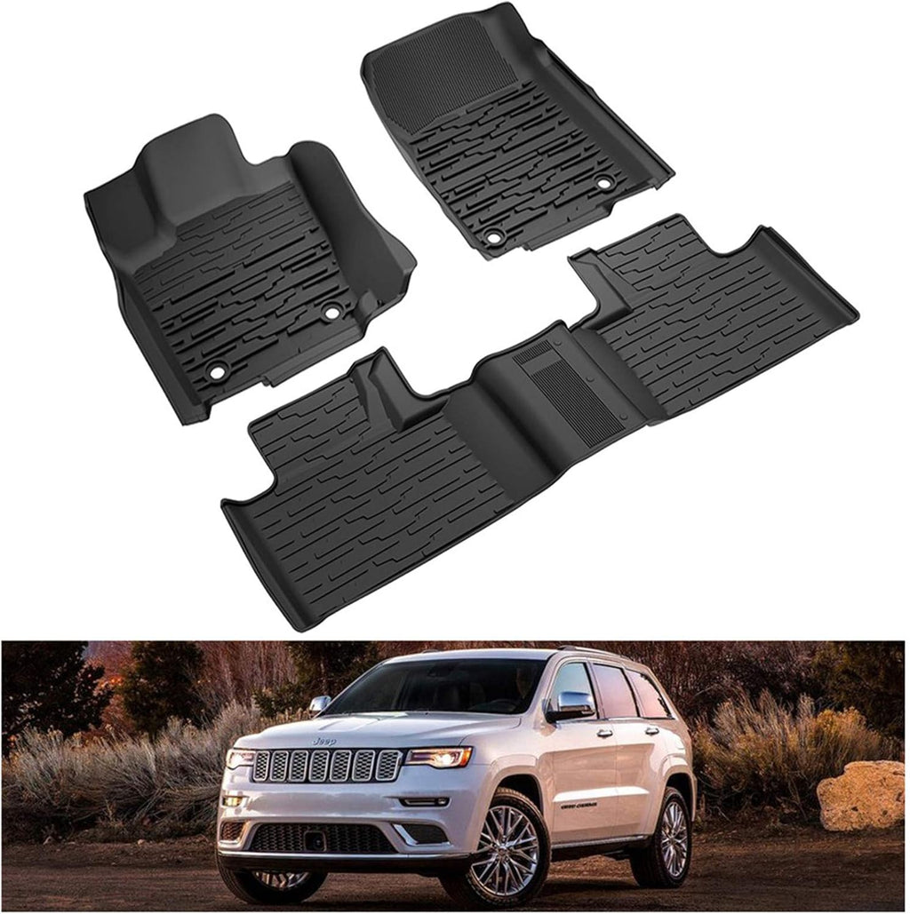 Black TPE Floor Mats & Cargo Liners Set for 2 Row Seat H2063