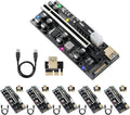 PCIE Riser 8 Solid Capacitors with 6PIN SATA Power Cable and 60cm USB 3.0 Cable, GPU Riser, PCIE Graphics Card Extension Cable, Pack of 2 H518