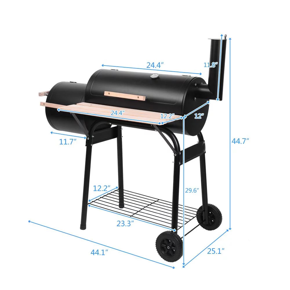 Charcoal Grill Offset Smoker Q557
