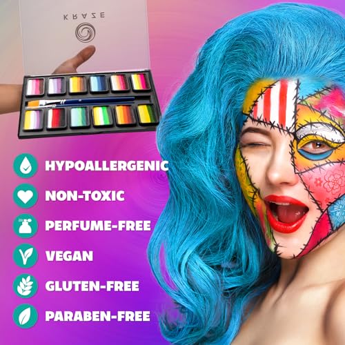 Water Activated Hypoallergenic Face Paint Palette L7862