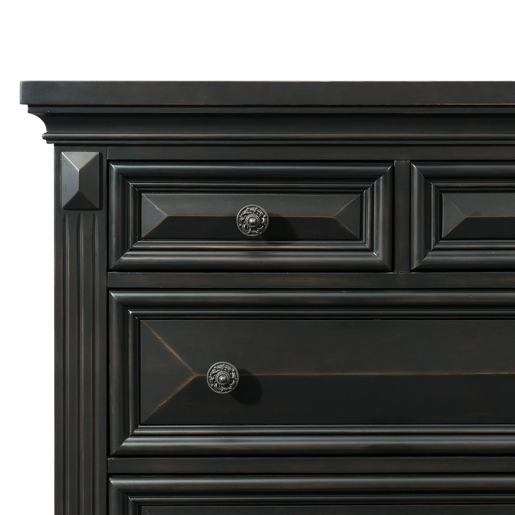 6 Drawer Chest in Antique Black A8961