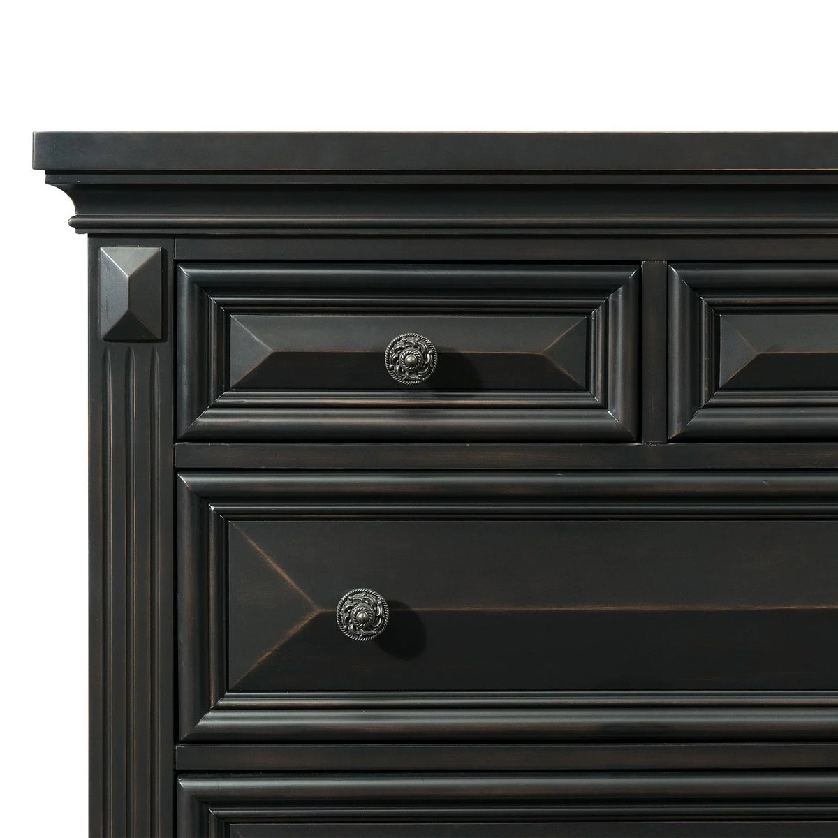 6 Drawer Chest in Antique Black A8961