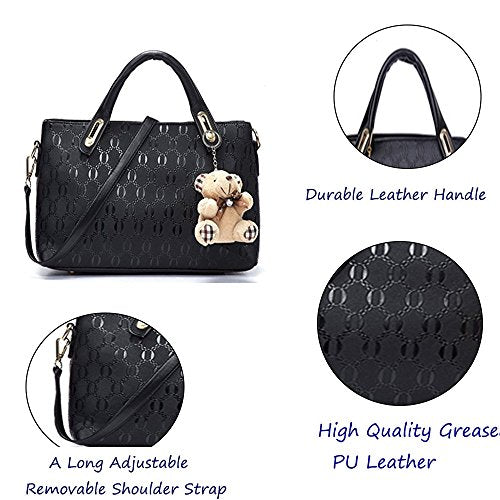 4 Pcs Top Handle Satchel Hobo Handbag Set N5384