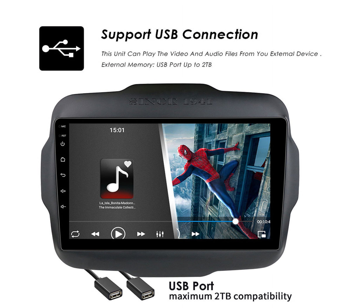 9" Android 12 GPS Navigation Car Radio Stereo Head Unit 2+32GB Carplay T97075