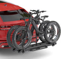 2'' Hitch Mounted Lockable Bike Rack with Ramp, 200lbs Capacity Foldable Platform I87507