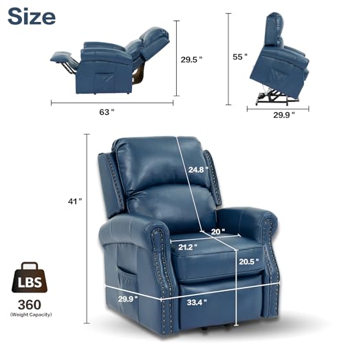 Oversized Power Lift Recliner Chair with Heat and Massage F66140