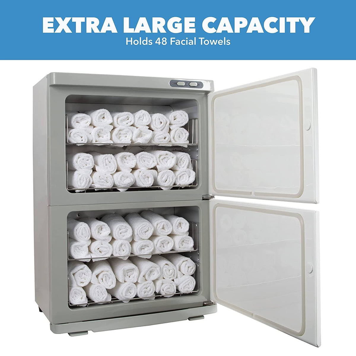 Double Hot Towel Warmer, 48 Towel Capacity, UV Sterilization O14117