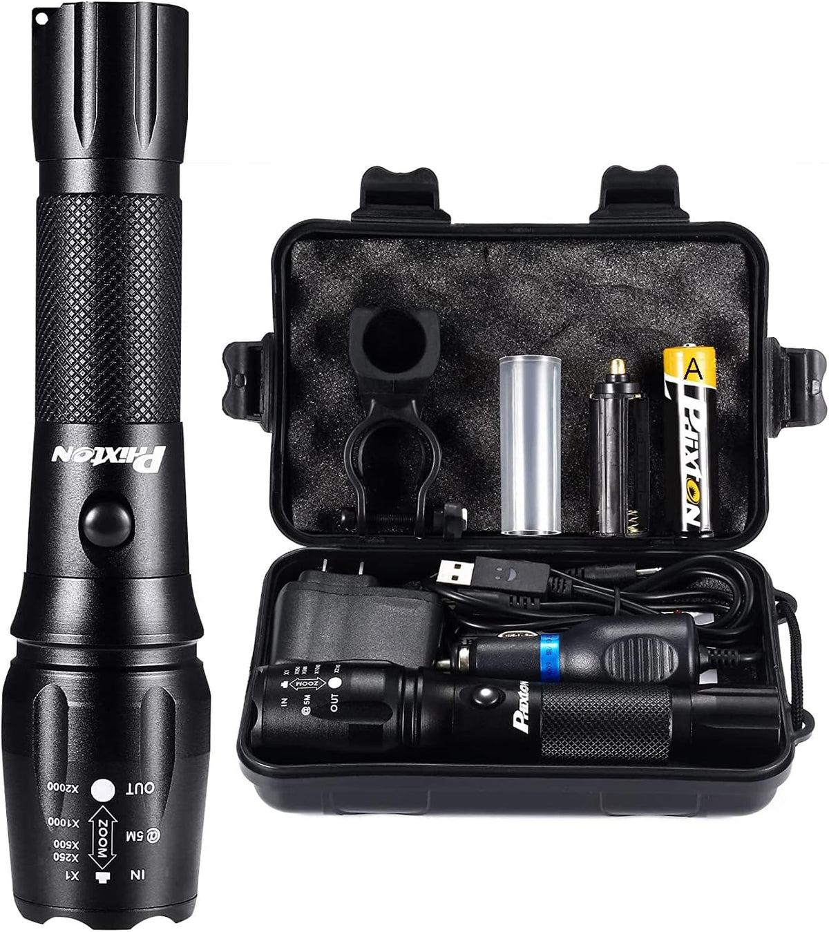 Rechargeable 5000 lumen LED Tactical Flashlight D263