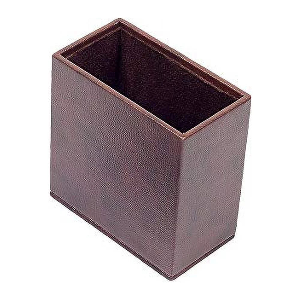 10 Piece Brown Leather Desk Organizer T423