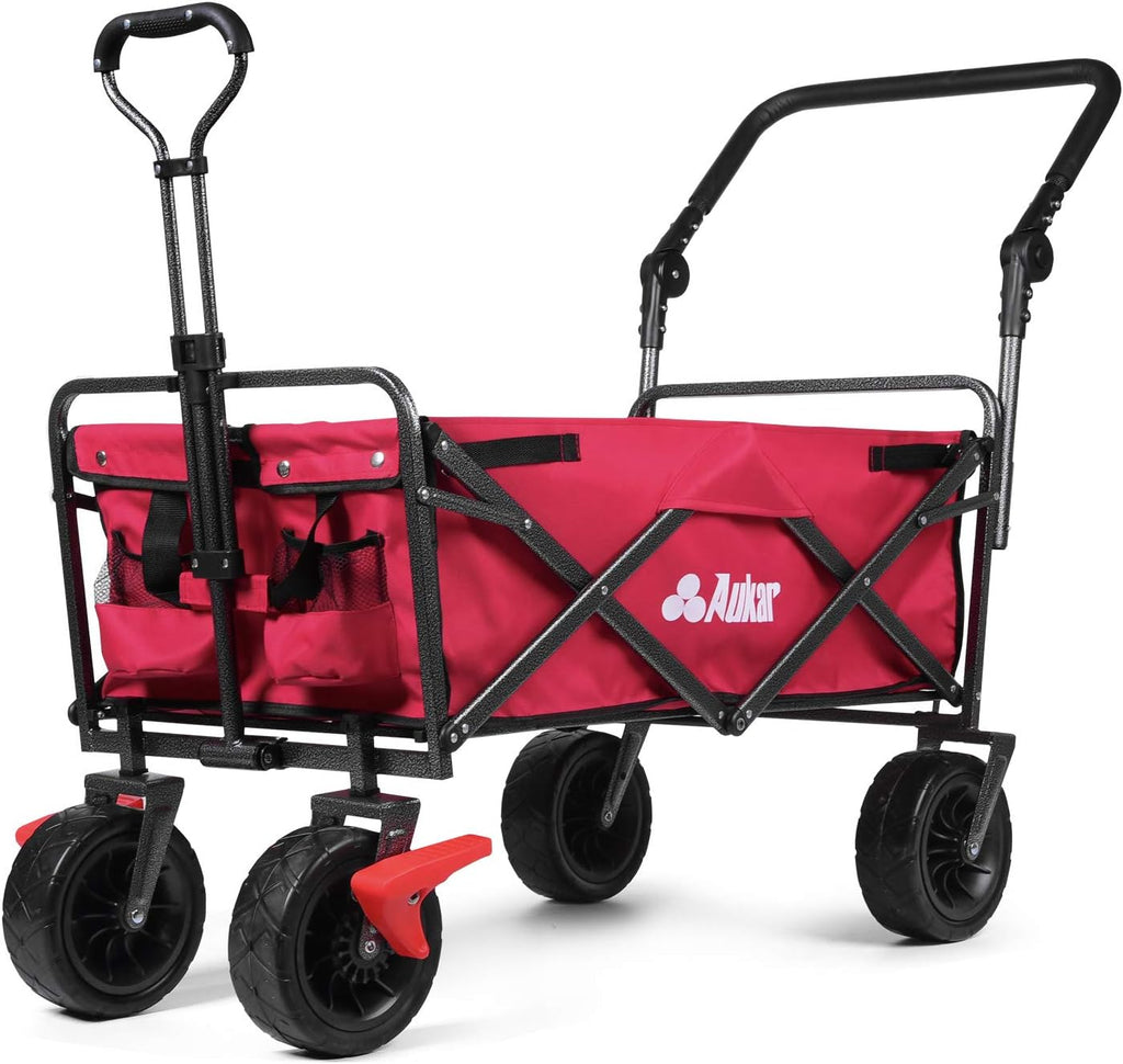 Collapsible Heavy Duty Utility Cart with All Terrain Wheels X4087