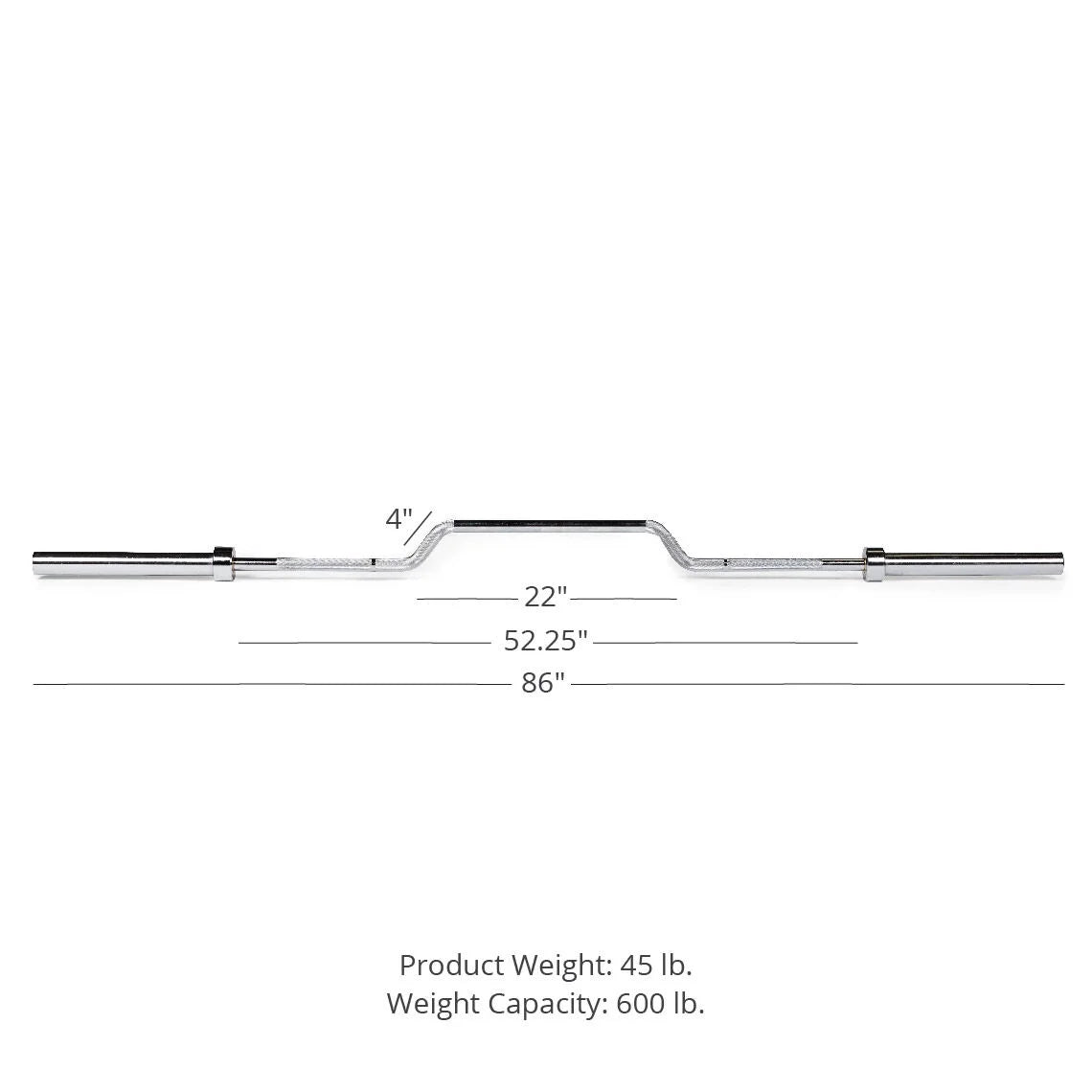 7 FT Cambered Olympic Bench Press Bar H373122
