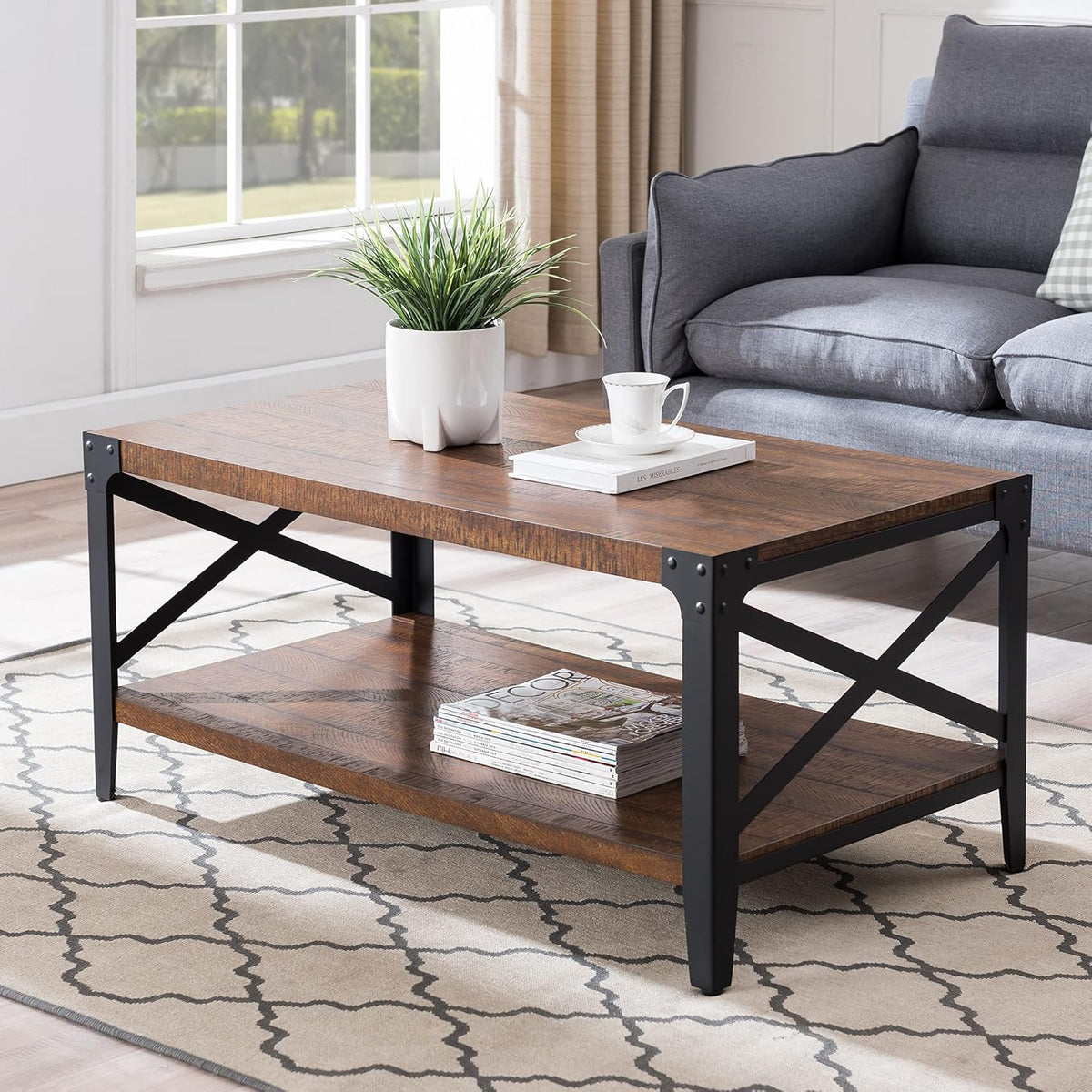 Tall Wood TV Stand for 65 inch TV E8045